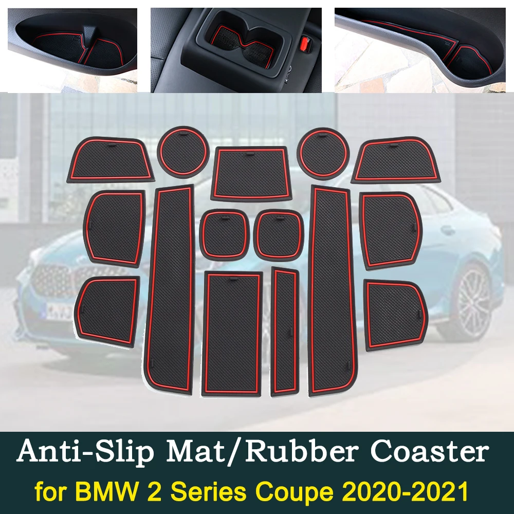 

Anti-Slip Dirty Dust Gate Mats Cup Groove Pads for BMW 2 Series Coupe 2020 2021 Slot Hole Pad Car Styling Accessories Gadgets