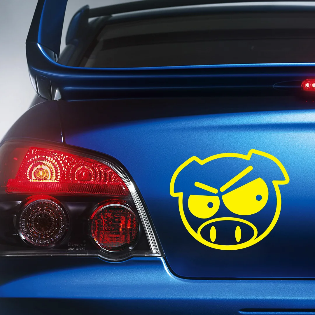 Виниловая наклейка на авто для SUBARU - Свинка СУБАРУ стикер автомобиль свинья