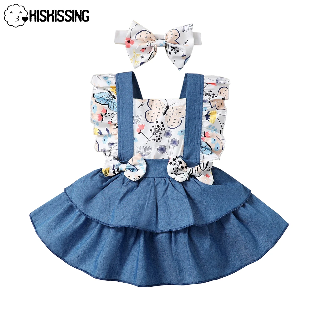 

KISKISSING Rompers Dress Baby Clothes New Born Patchwork Printing Bow Bodysuits For Babies Mother Kids Baby Girl Clothes Summer