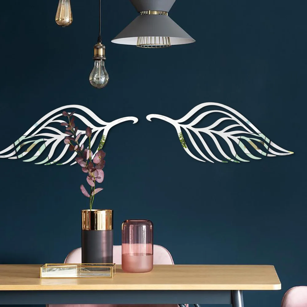 

Decorative 3d Acrylic Mirror Stickers for Doors Leaf Mirror Stickers to Decorate Walls Removable Unbreakable Kitchen Accessories