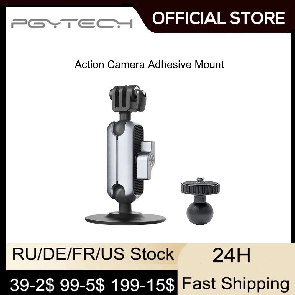

PGYTECH Magnetic Car Mount 1/4'' Tripod Quick Release Adhesive Camera Mount For gopro 10/9 Accessories