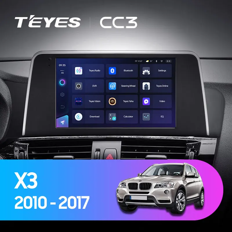 TEYES Тиайс CC3 2K Штатная магнитола For БМВ Х3 F25 BMW X3 2010 - 2017 до 8-ЯДЕР 4 + 64ГБ 27EQ DSP