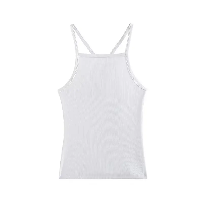

Withered 2023 Sexy Fashion Rib Camisole Back Cross Vest Top Ladies Summer Tshirts Women