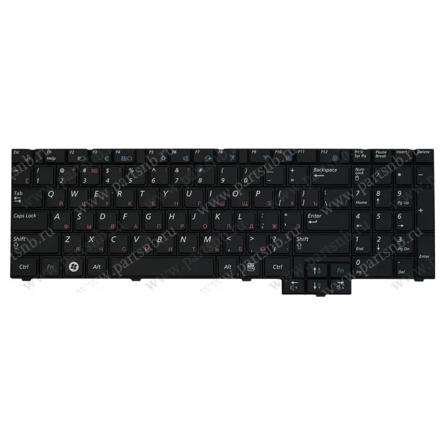 Клавиатура для ноутбука Samsung R519 R523 R528 R530 R540 R618 R620 R525 R719 R728 RV510 RV508 BA59-02833A 9Z.N5LSN.00R