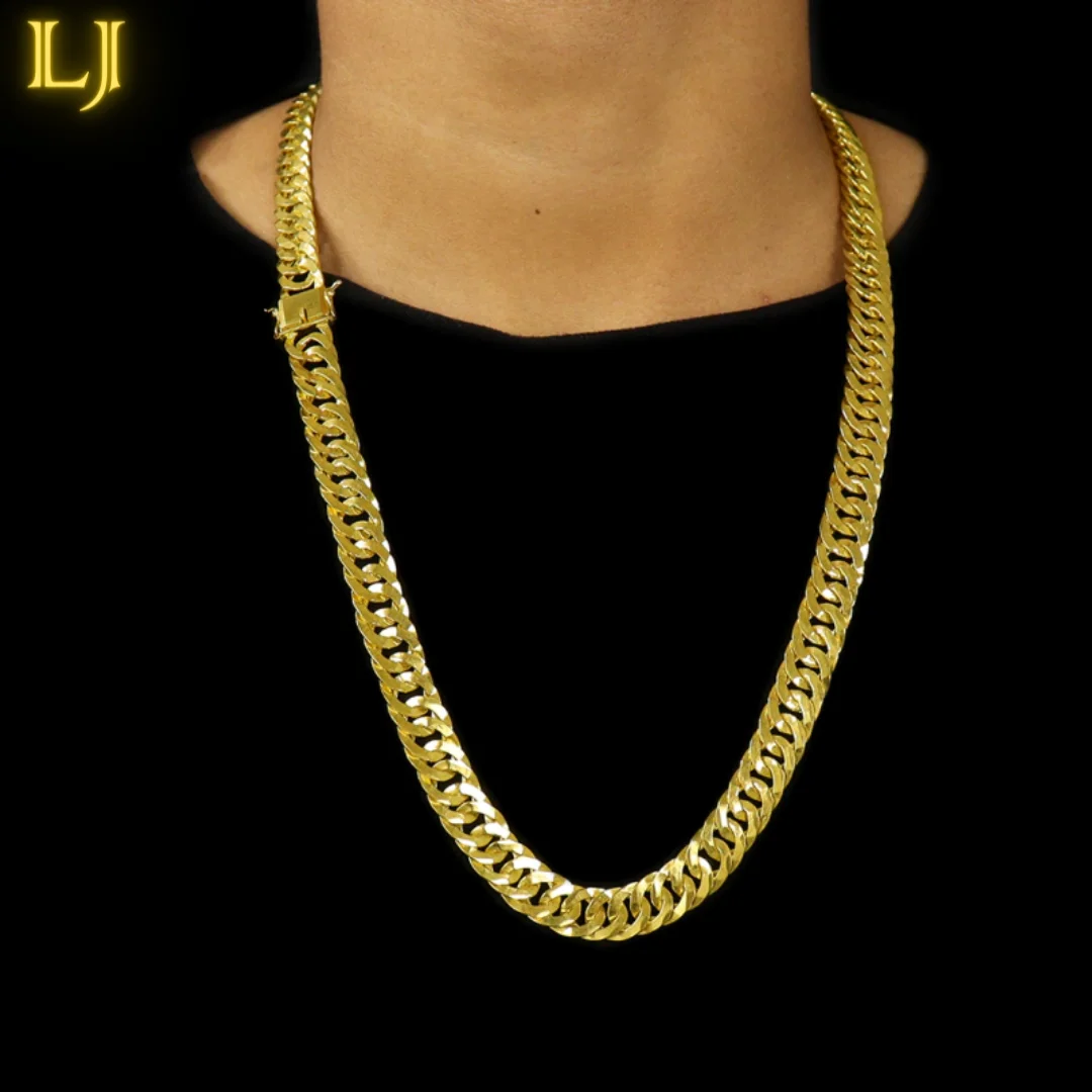 

Men's Thick Nordic Gold Chain (Old Coin) Grumet Chain 18mm Eternal Color Glow Identical to 18K Gold