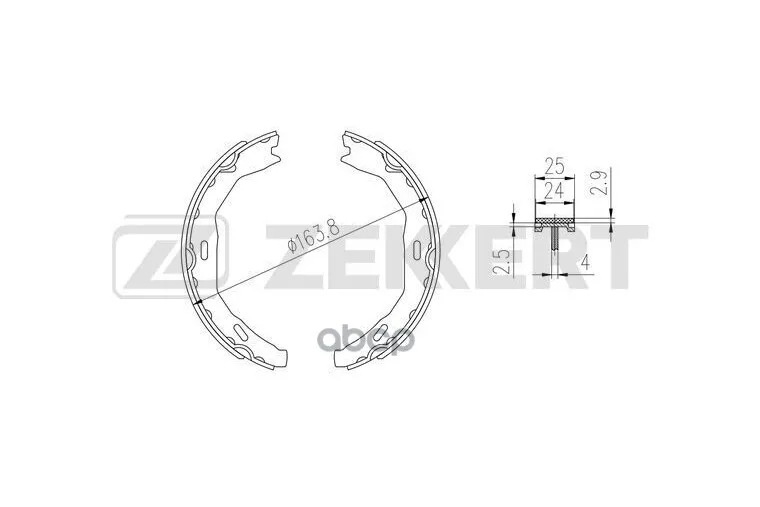 Колодки Торм. Бараб. Задн. Mb C-Class (W204) 07-  C-Class (C204) 11-  E-Class (A207) 10-  E-Class (C Zekkert арт. bk-4326