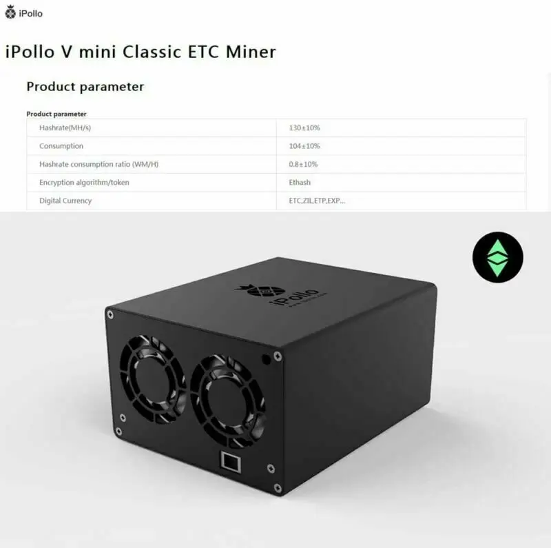 

Buy 2 get 1 free New iPollo V1 Mini SE Plus Miner 400MH/s 240W with PSU Ready Stock Home Mining