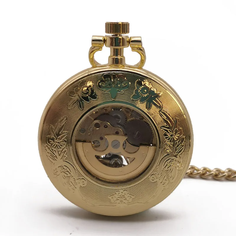 Antique Vintage Mechacnical Hand-winding Pocket Watches For Men Women Luxury Silver/Gold Hand Wind Fob Watch reloj de bolsillo