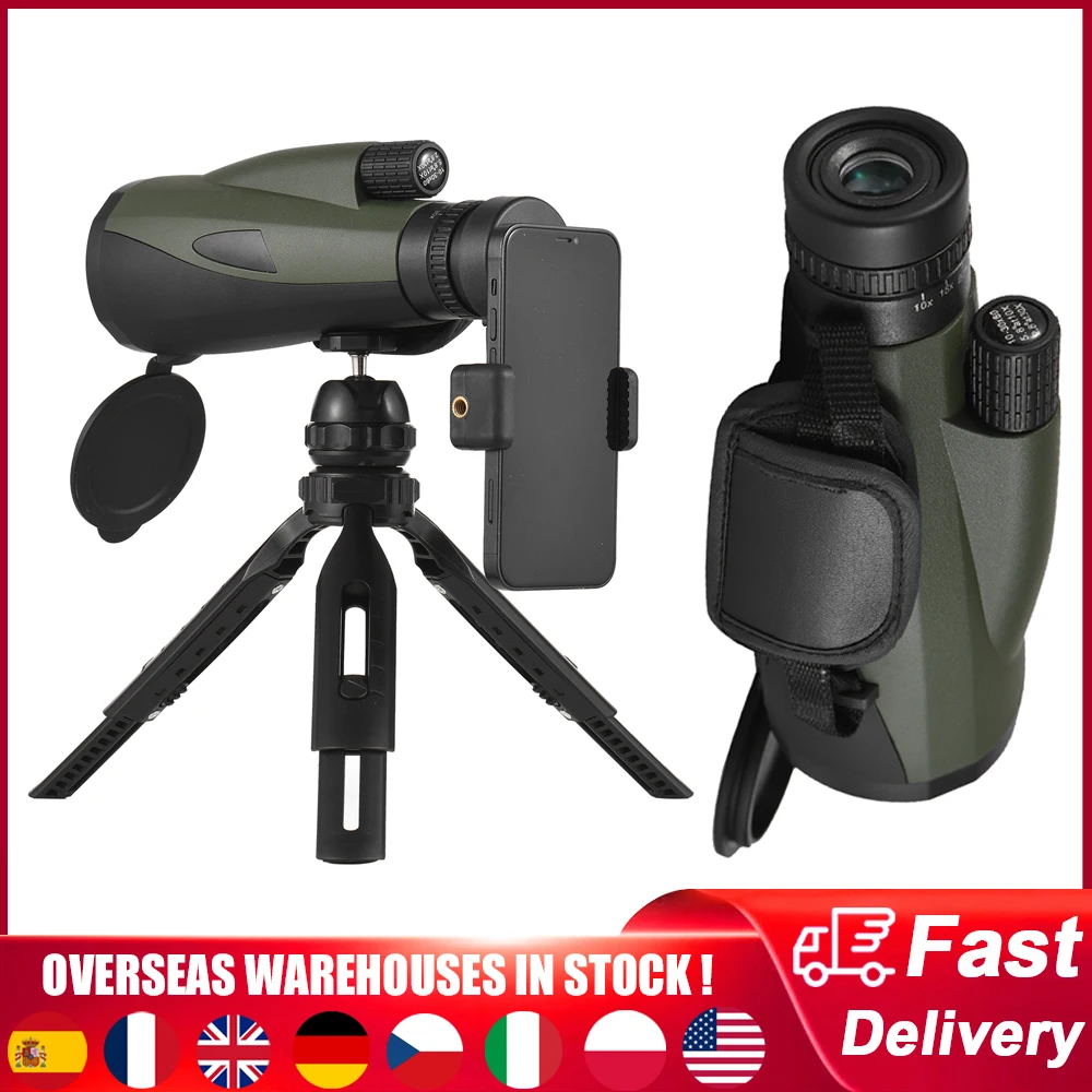 

10-30x60 Zoom Telescope BAK4 Prism Waterproof Phone Monocular Telescop for Wildlife Watching Camping Hiking Concert Hunting Tool