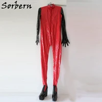 sorbern sexy fetish body suit boots unisex with gloves wedge platform shoes made to order custom size high heels womens boots