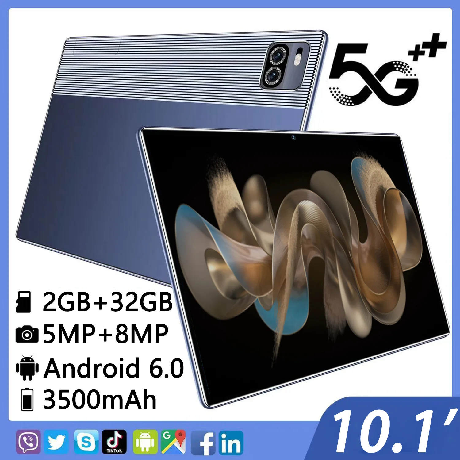 Nuovo Tablet Android Da 10.1 Pollici Mtk6592 8 Core Dual Sim 2Gb Ram 32Gb Rom Tablet Google Play Dual Wifi 3500 Mah Gps