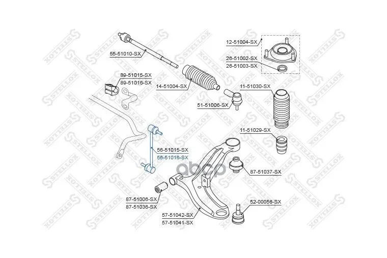 56-51016-Sx_тяга Стабилизатора Переднего Правая! Hyundai Getz 02 Stellox арт. 56-51016-SX 56-51016-Sx_тяга Стабилизатора Переднего Правая! Hyundai Getz 02 Stellox арт. 56-51016-SX