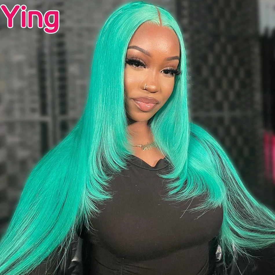 Sky Blue 613 Blonde Color Straight Wigs Peruvian HD Transparent Lace Frontal Human Hair Wigs For Black Women Unprocessed Virgin