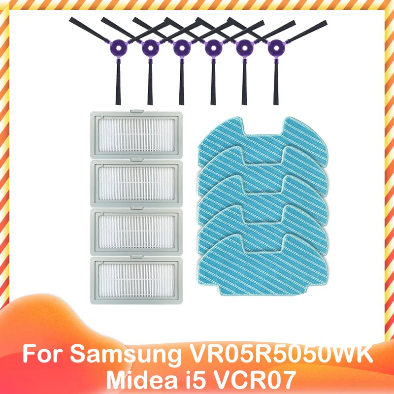 

Spare Side Brush Strip Hepa Filter Mop Rag for Midea i5 VCR07 VCR08 MR09 Samsung VR05R5050WK Vacuum Cleaner Replacement Part