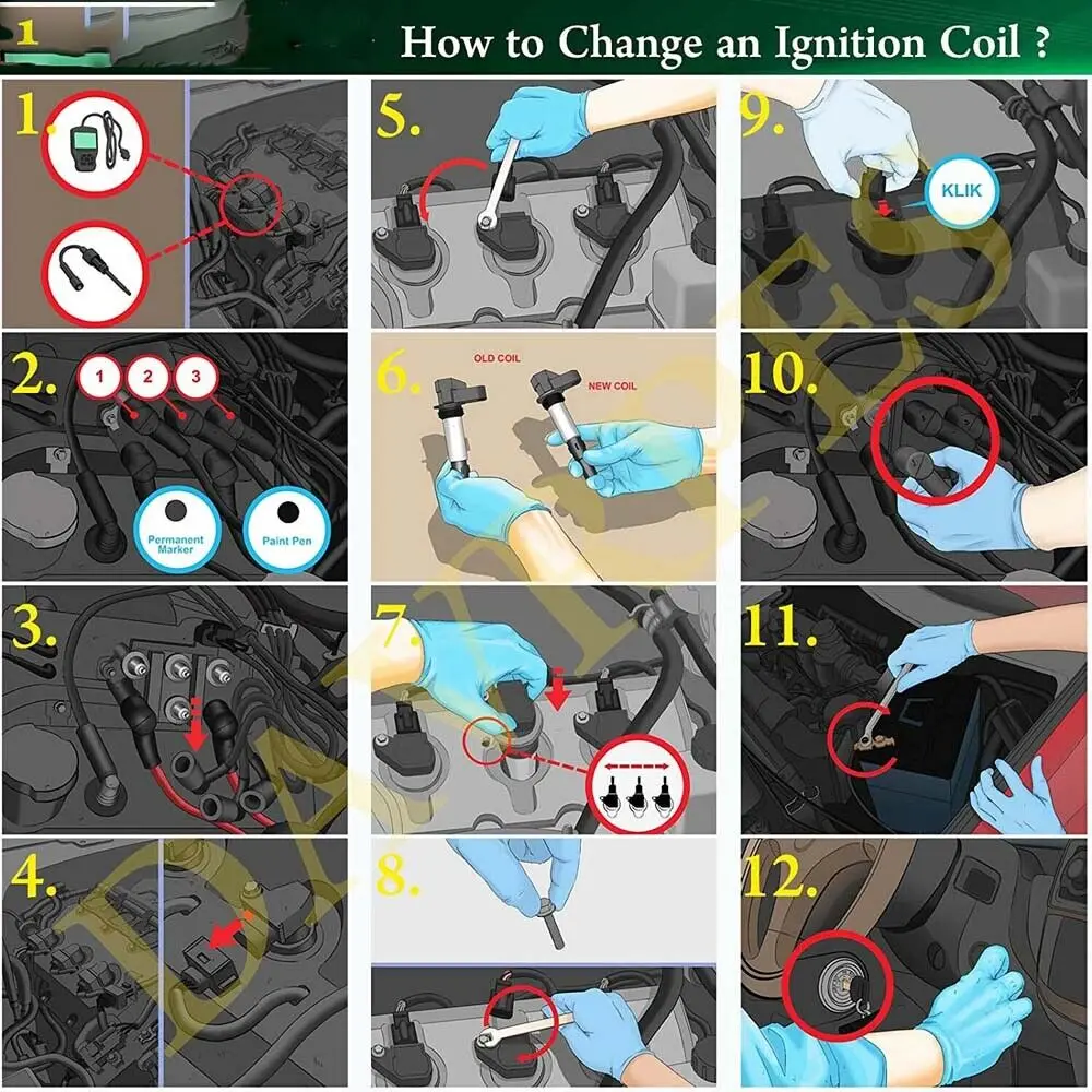 Катушка зажигания STPAT 90919-A2007 6 шт. для Lexus ES350 RX350 RX450h подходит Toyota Avalon Camry Highlander Rav4