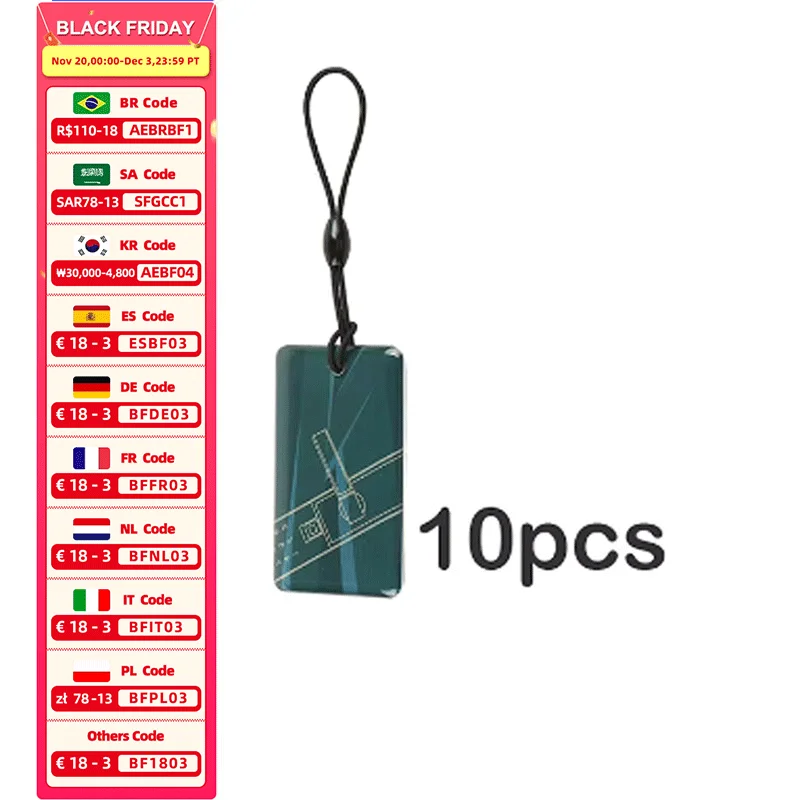 

IC-карта 13,56 МГц для смарт-дверного замка M1, карта 10 шт./лот