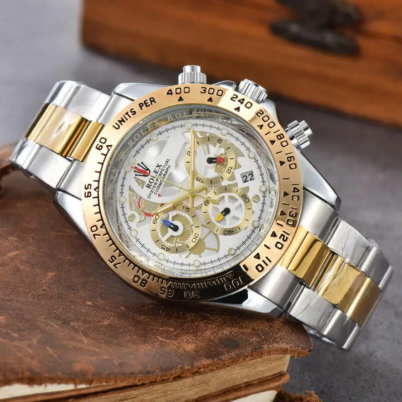 Спортивная торговля мужской бутик кварцевый стальной пояс Rolex стиль полый