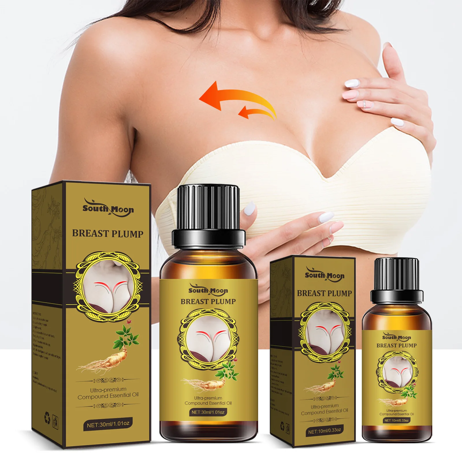 

Breast Enhancement Oil Bust Enlarger Effective Enlargement Bigger Chest Firming Tightness Essential Sexy Breast Massage Oil 30ml