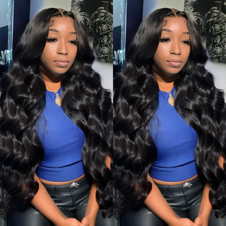 Фронтальные парики Body Wave HD на шнуровке искусственные фронтальные плотностью 180%