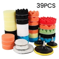 39pcs 3inch 5inch car polishing sponge pads kit buffing waxing foam pad buffer set polisher machine wax pad for removes scratche
