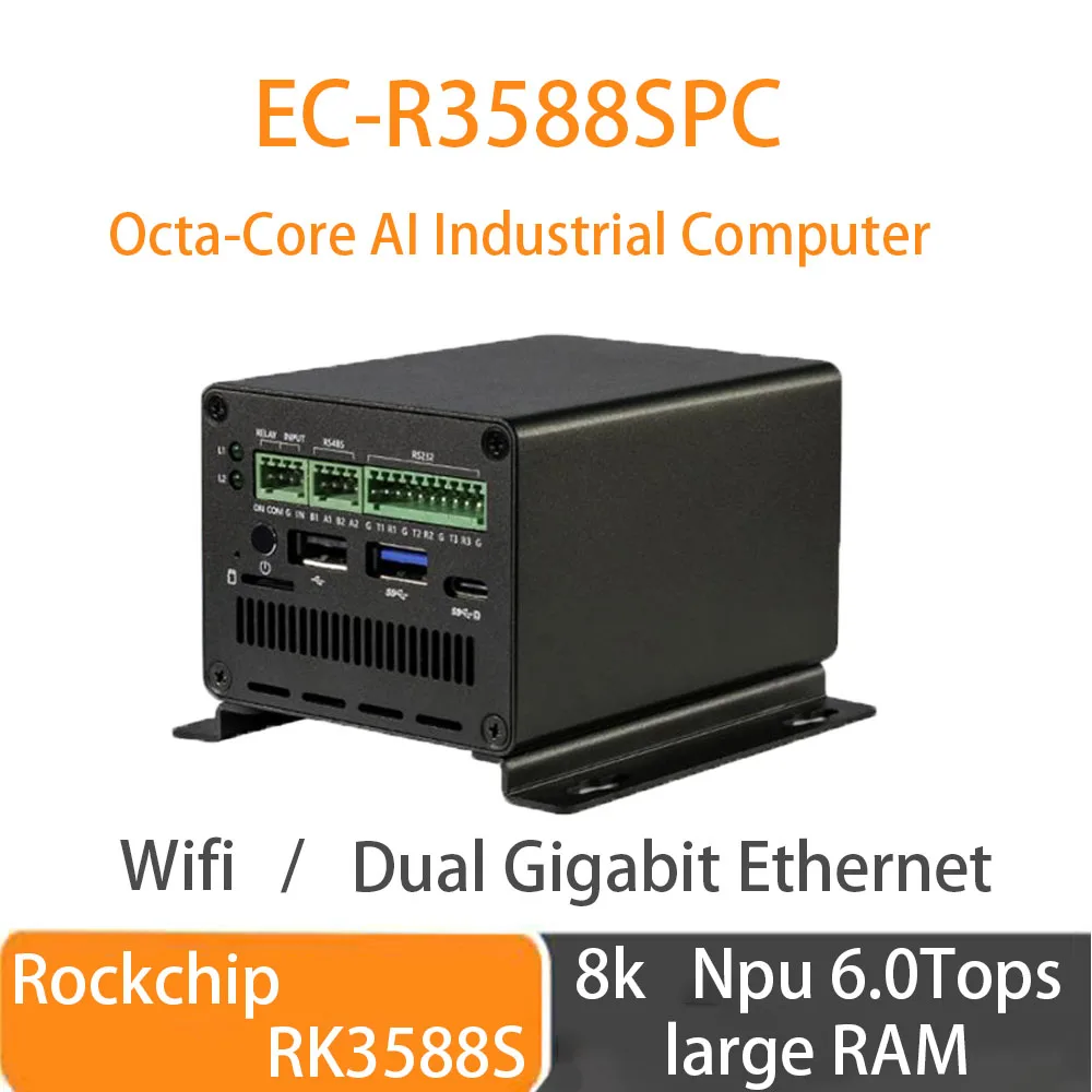 Rockchip RK3588S Main Board EC-R3588SPC Octa-Core AI Industrial Computer NPU 6.0Tops Support CAN Dual Gigabit Ethernet Wifi