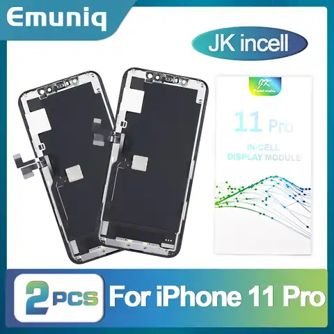 2 Pcs JK Incell for iPhone 11 Pro LCD Display Touch Digitizer Assembly Screen Replacement