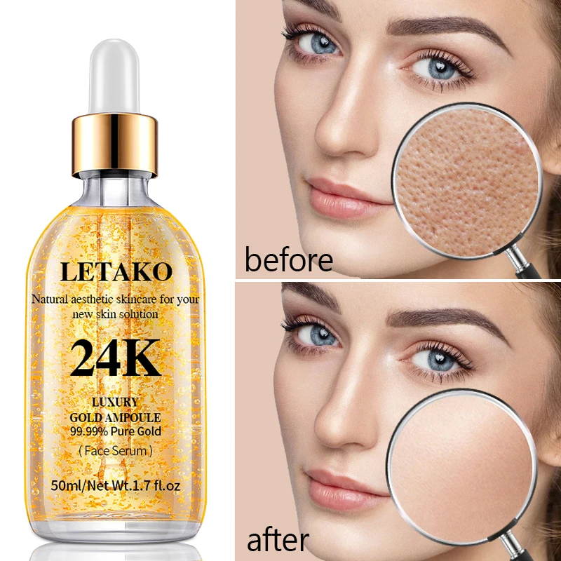 24k Gold Facial Serum Anti-Aging Serum Facial Boosting Collagen Serum Skincare Whitening Brightening Serum