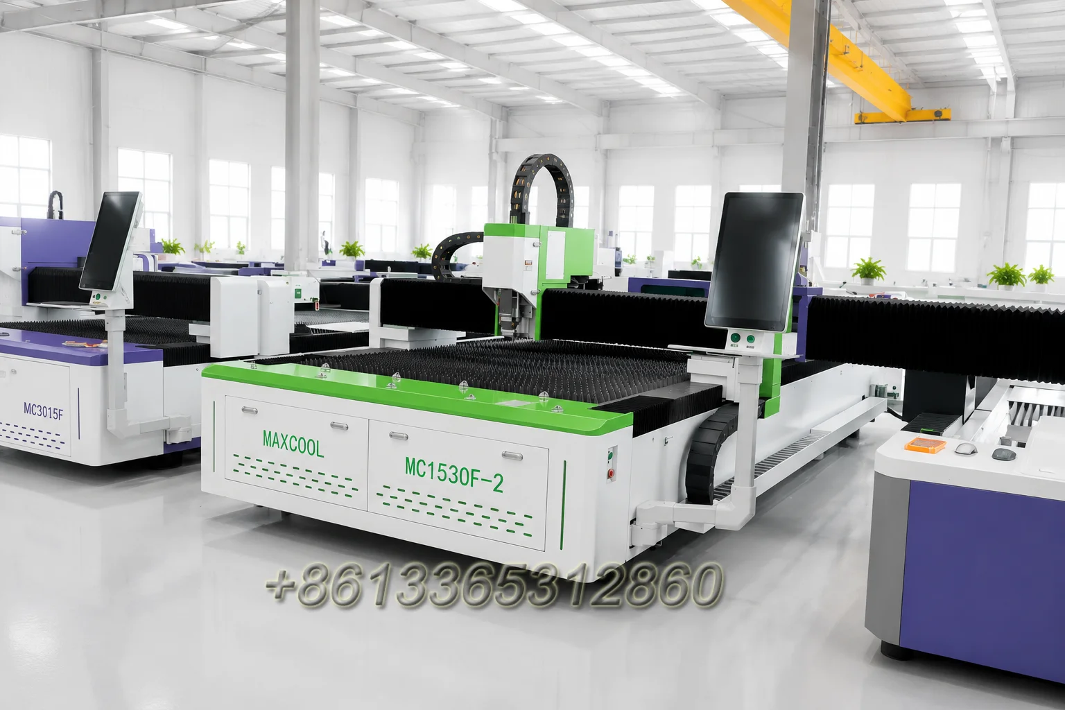 Фото Лазерный станок Maxcool Fiber Combined Co2 2-в-1 с двумя портальными головками 3015 для углеродистой стали, нержавеющей стали, акрила, дерева, ПВХ, пенопласта №4
