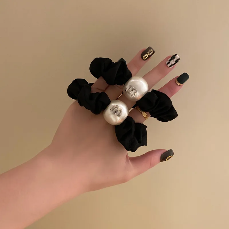 

Elegant Elastics Hair Band Solid Color Scrunchies for Women Girl Ponytail Holder Hair Rope Korean Hairband Hair Accessoires 2023