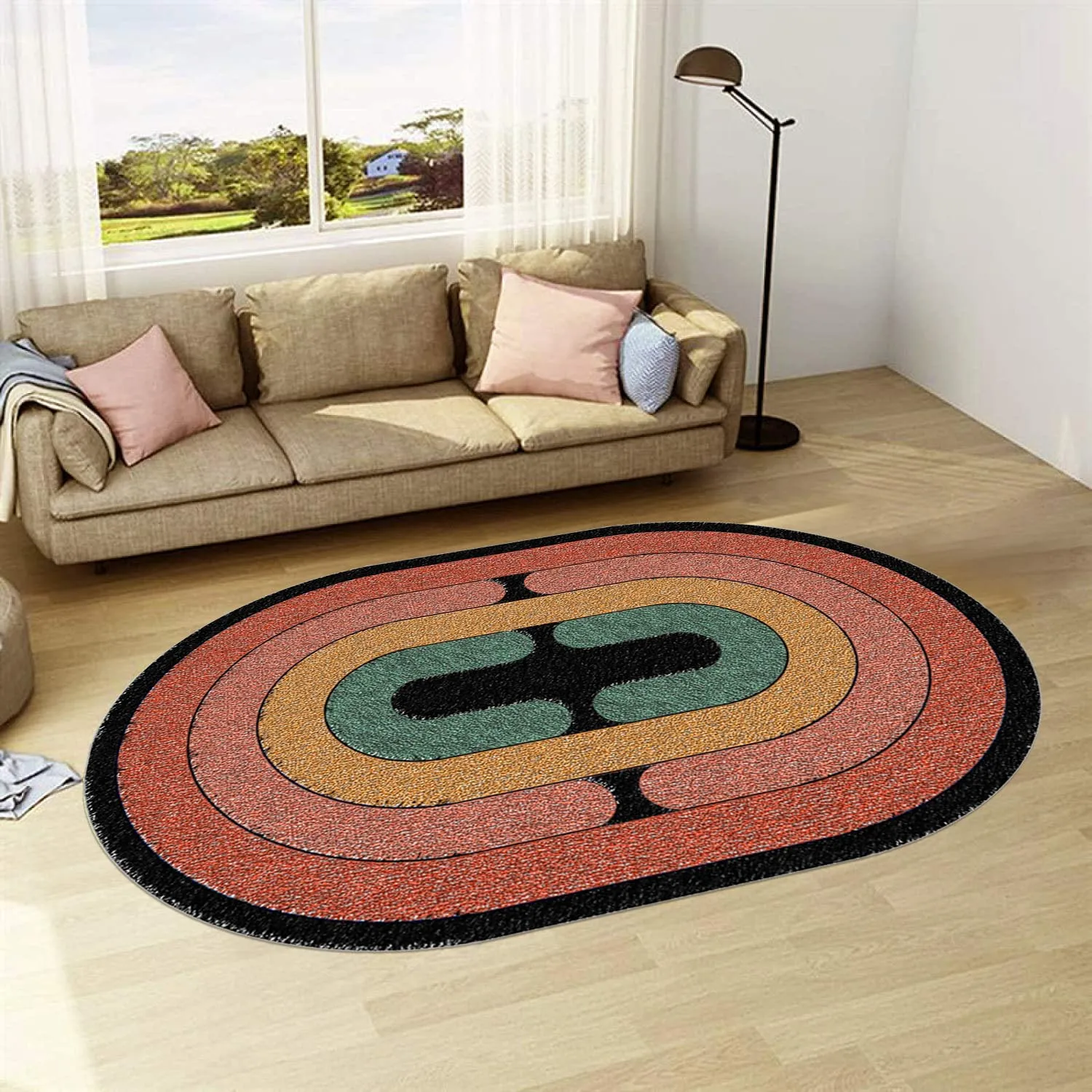 Овальный коврик круглый входной форменный ковер для гостиной зоны