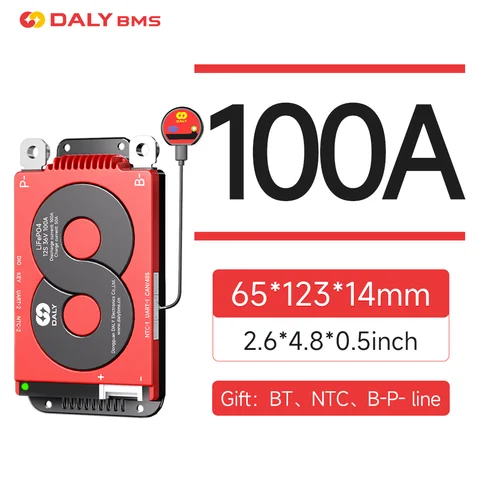 Батарейный блок Daly Smart BMS Lifepo4 CAN 1A для хранения энергии, активный баланс, фотоаккумулятор 12 В, 8S, 24 В, 16S, 48 В, 18650 А, а