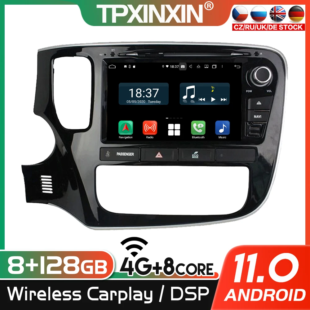 

8+128GB Android 11.0 Car DVD Multimedia Player For Mitsubishi Outlander 3 2012 - 2018 2DIN 4G/5G GPS Radio Video Stereo HeadUnit