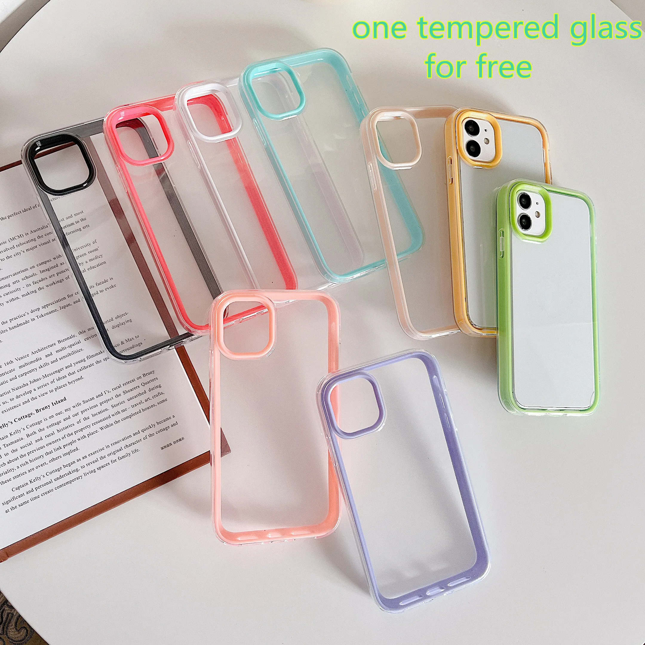 3 in 1 Transparent Silicone Case For iPhone 13 12 11 Pro Max чехол на айфон 11 Cheap Silicone Cover iPhone Funda Samsung Note 20