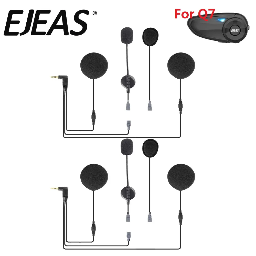 

2 in 1 Helmet Headset With Foam Speaker Covers Microphone Sponges Accessories for EJEAS Q7/E6/E6 PLUS VNETPHONE V6/V4 Intercom