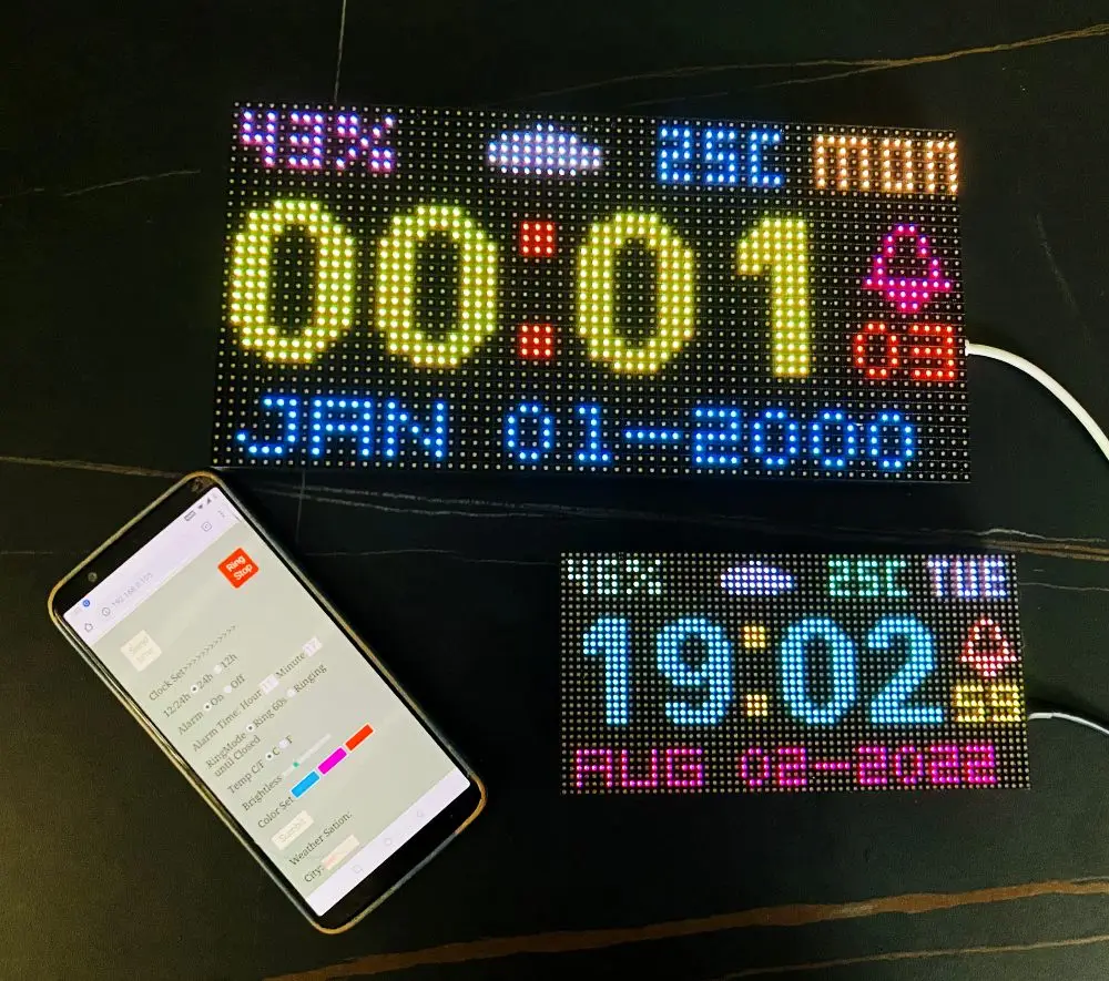 Крутые цифровые часы NTP будильник RBG матрица светодиодный дисплей ESP8266 электронная DIY крутая игрушка подарок