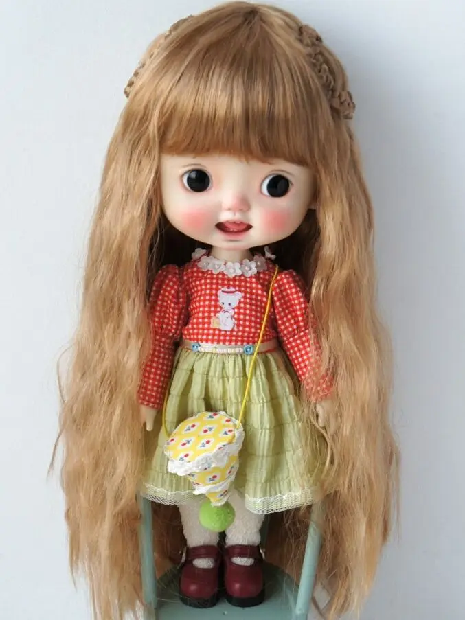 

JD098 1/12 1/8 1/6 Soft BJD Synthetic Mohair Wigs Suit For Size 4-5Inch 5-6Inch 6-7Inch Doll Hair Free Shipping Doll Accessories