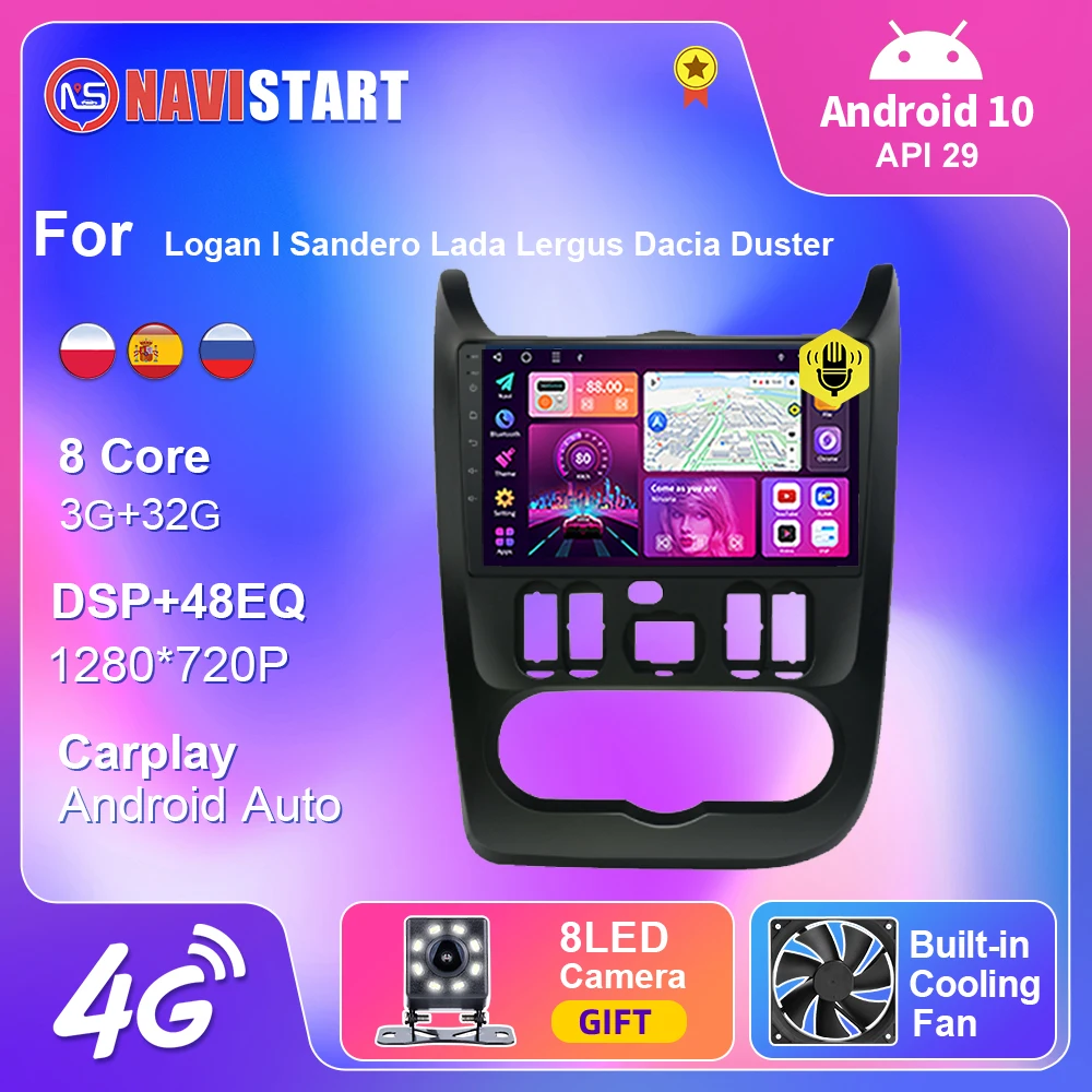 

NAVISTART For Renault Logan I Sandero Lada Lergus Dacia Duster Car Radio Player 4G WIFI GPS Navigation 2 Din Android 10 No DVD