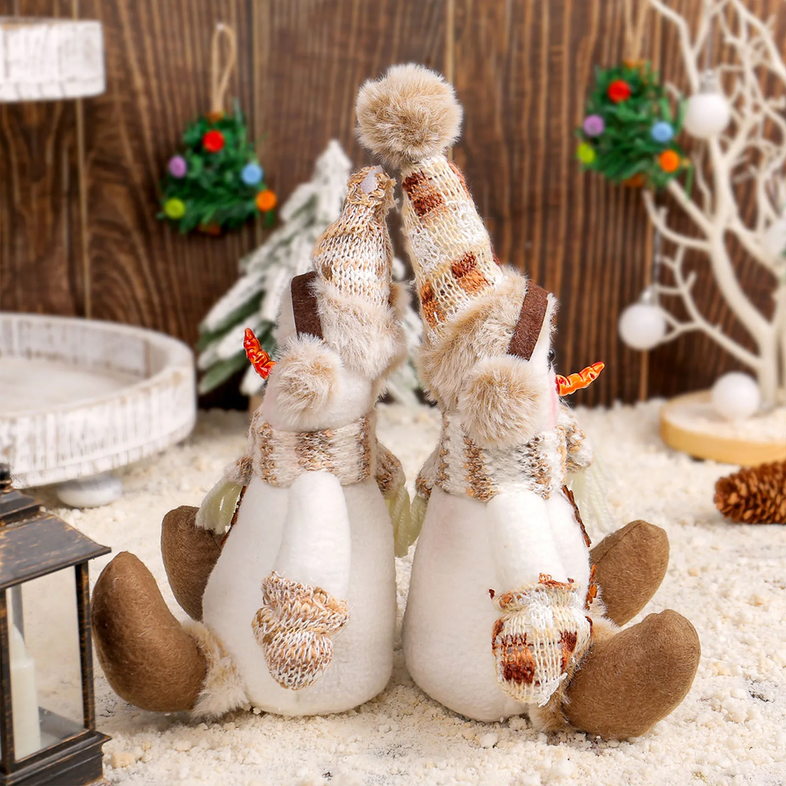 Плюшевый снеговик в стиле северного оленя для праздничного настроения