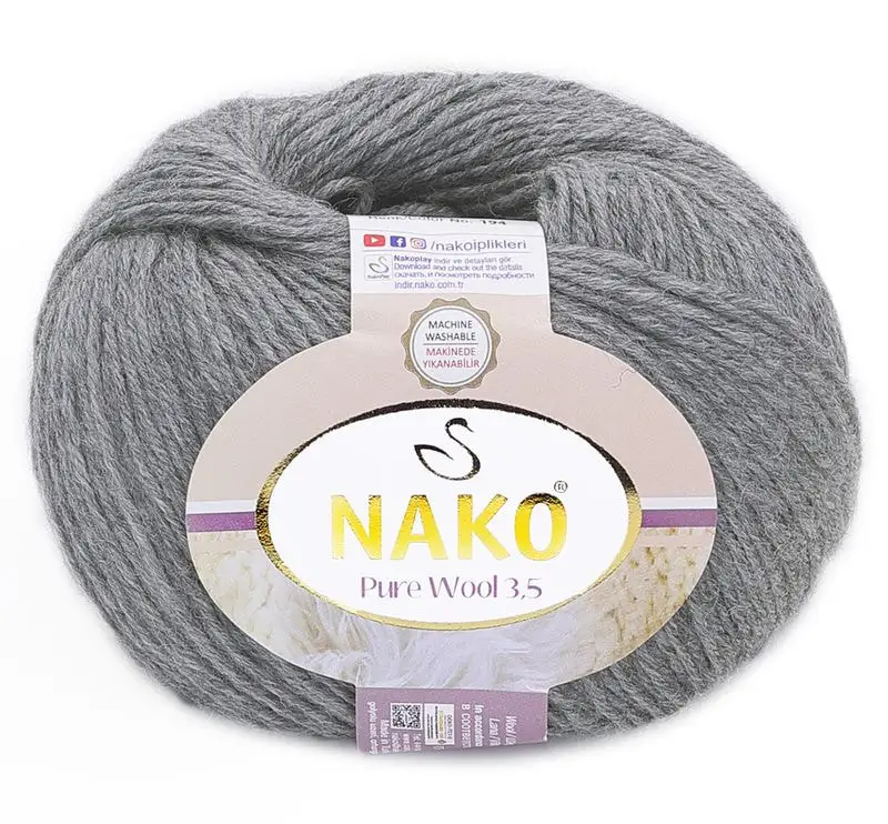 Купить Пряжа Nako Pure Wool 3.5