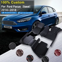 car floor mats for ford focus mk iii 3 20142018 anti dirt pads car mats full set waterproof floor mat car accessories non slip