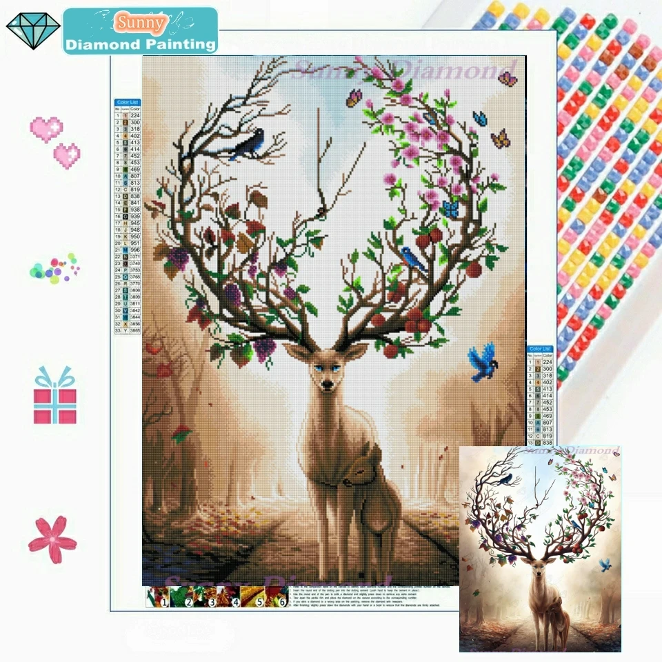 

Seasons Change Tree Diy Diamond Art Painting Christmas Apple Birds Grapes Cuadros Decorativos Cross Stitch Kits Drill Home Decor