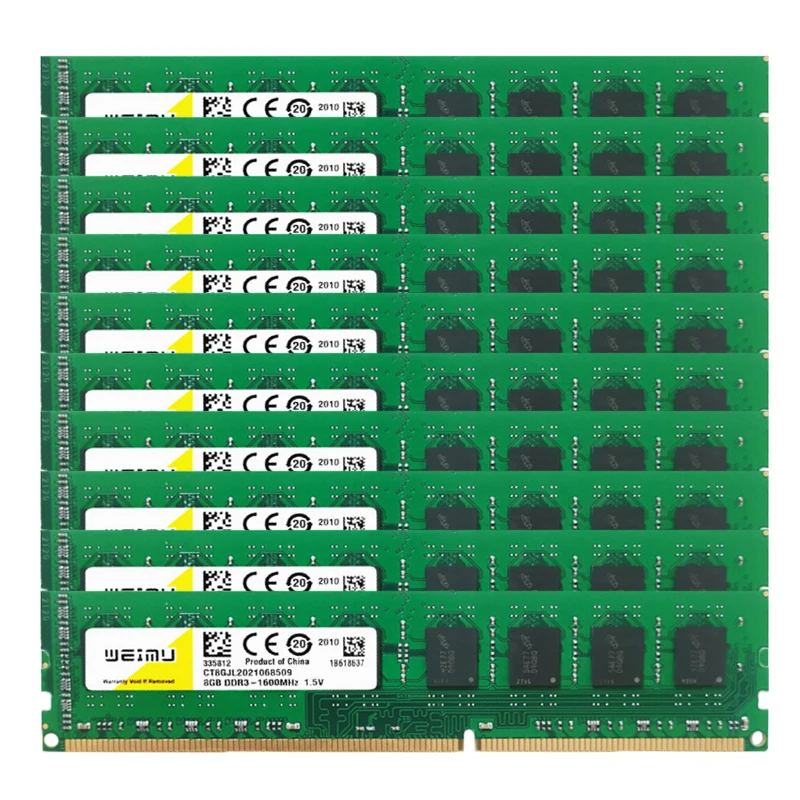 

50PCS DDR3 Ram 4GB 8GB 16G Desktop Memoria PC3 12800 10600 8500 1600 1066 1333 MHZ 240Pin UDIMM Memory Ddr3 RAM