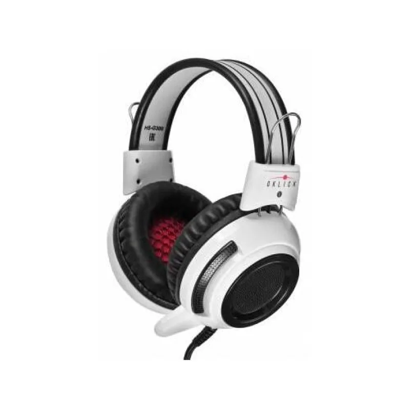 Наушники с микрофоном Оклик HS-G300 ARMAGEDDON белый/черный 2.3м мониторные