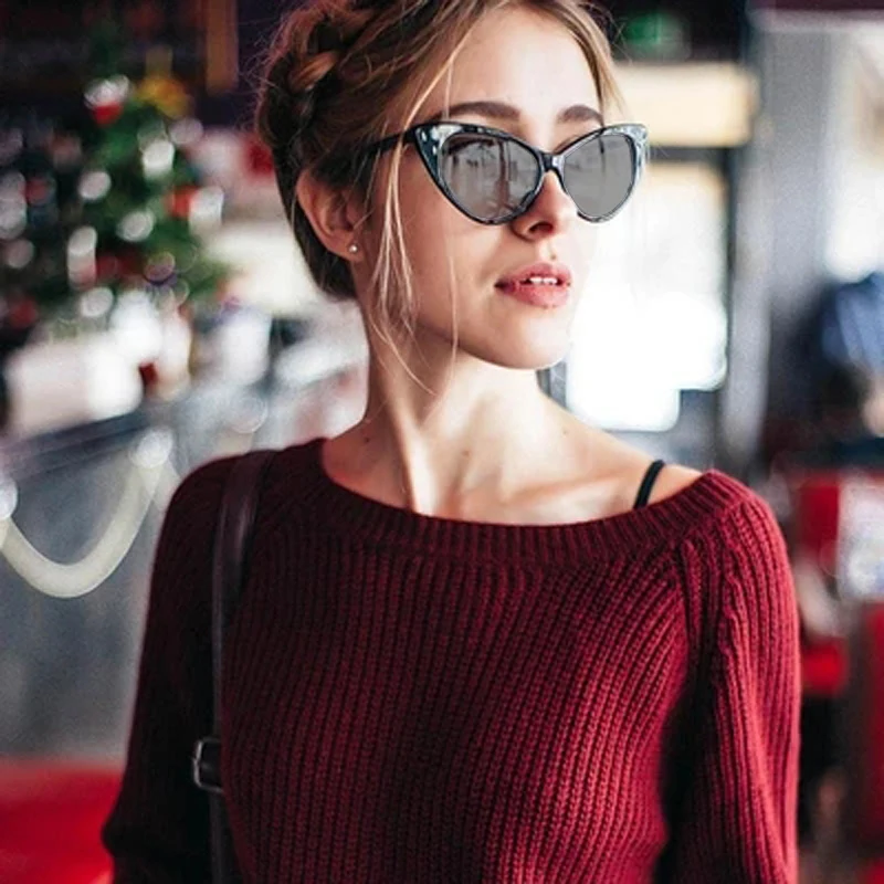 

Lady Cat Eye Shape Sun Glasses Fashion Female Outdoor UV Protection Shades Designer Sunglasses