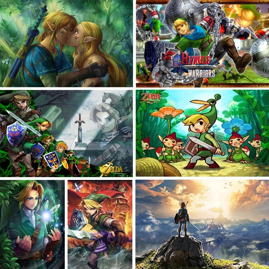 

Картина из страз для видеоигр Disney, вышивка из страз, плакаты 5D «сделай сам», мозаика, стразы, домашний декор, подарок для детей