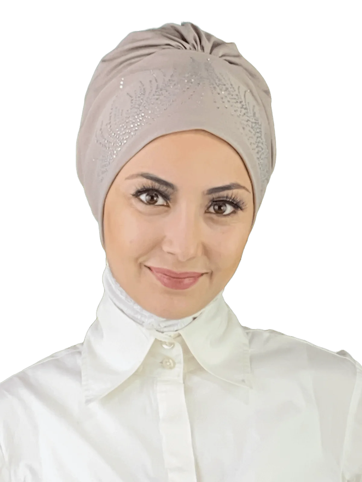 

Powder Color Fixture Patterned Stone Islamic Fashion Muslim Miss Hijab Trend Hijab Bone