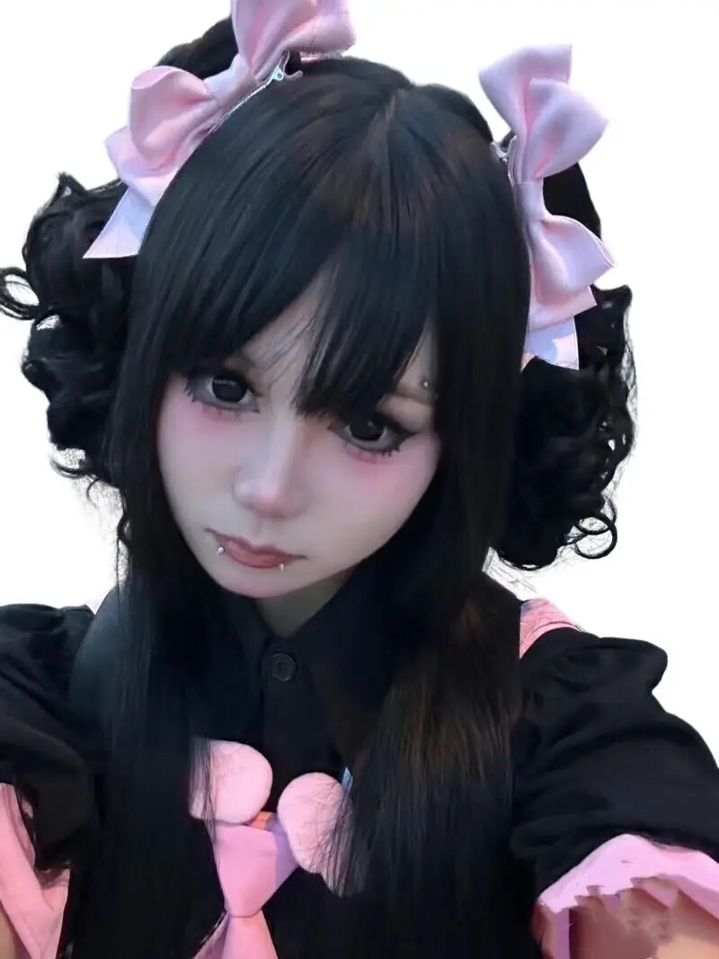 Головной убор в стиле «лолита» с розовым бантом ручной работы, милый аниме Kawaii, мягкий подарок для девушки