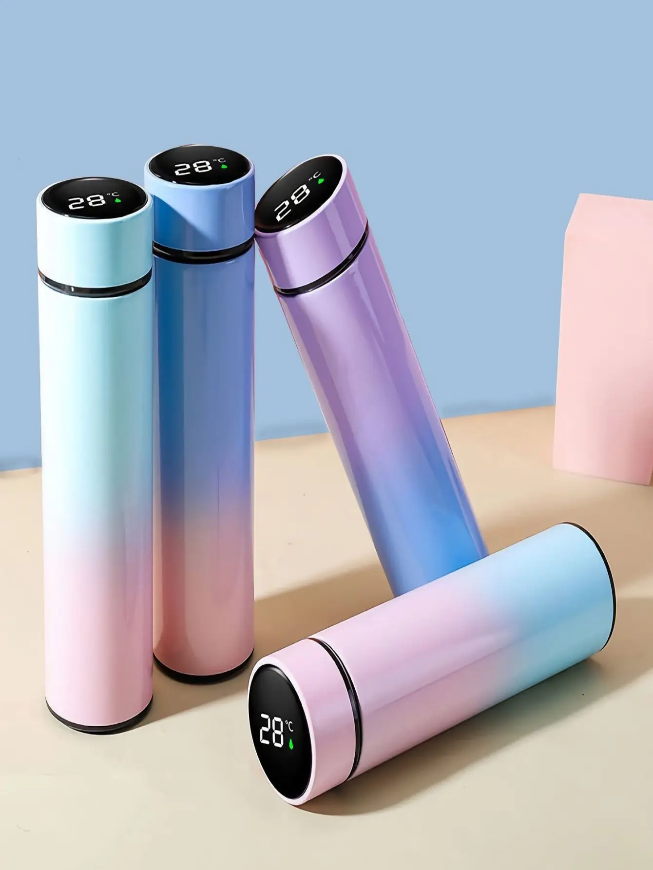 

500ml Smart Thermal Bottle Digital Display Led Stainless Steel Temperature Meter