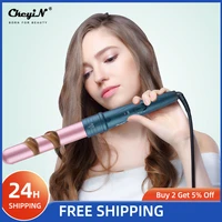 ckeyin professional hair curler tourmaline ceramic curling iron pear flower cone electric curling wand roller styling tools