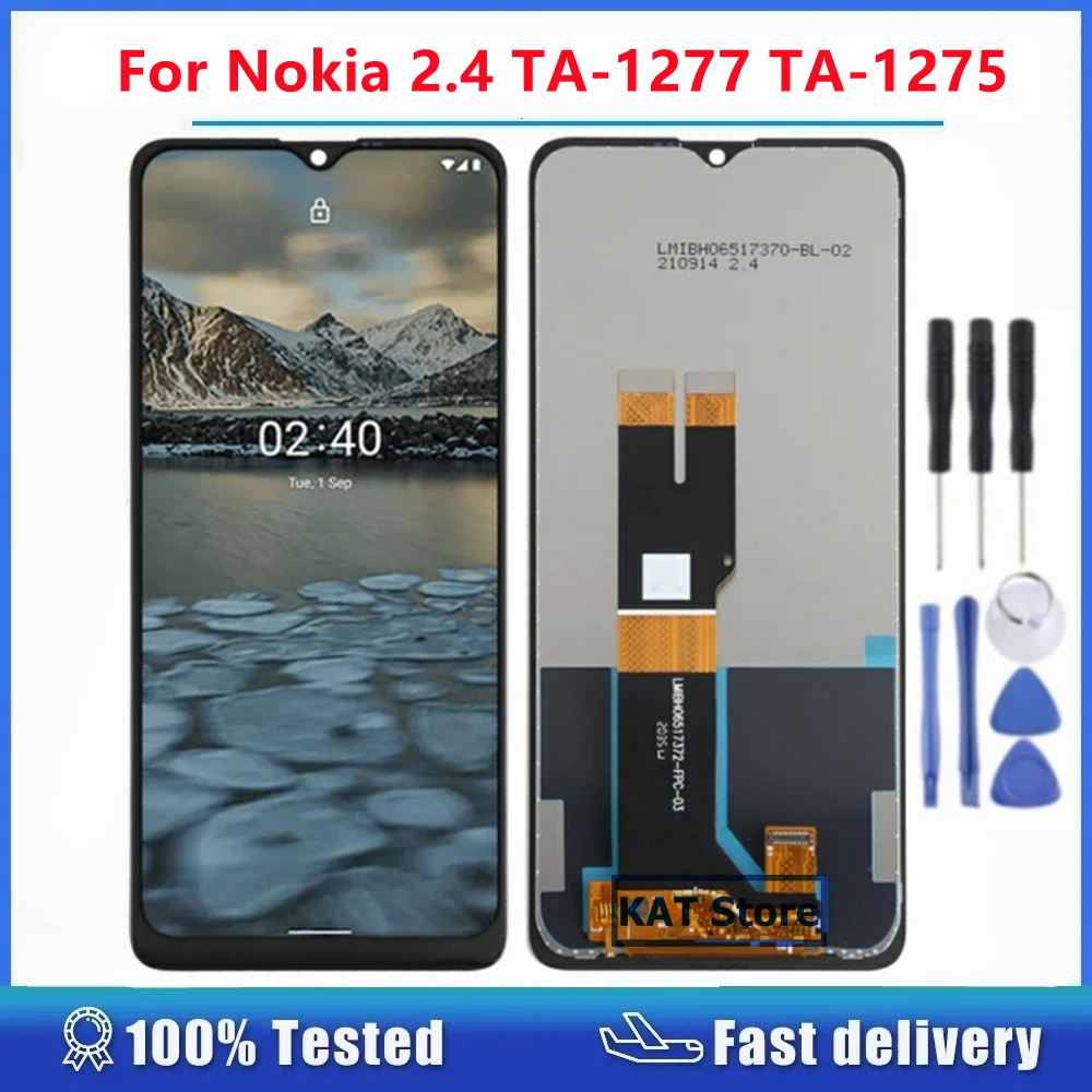 ЖК-дисплей с сенсорным экраном и дигитайзером совместимый Nokia 2 4 TA-1277 TA-1275 TA-1274 TA-1270